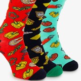 3 paar herensokken met barbecue print