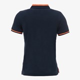 Jongens polo donkerblauw oranje