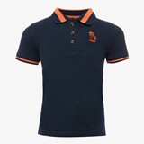 Jongens polo donkerblauw oranje