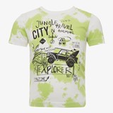 Unsigned jongen tie dye T-shirt wit groen