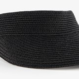 Dames stro zonneklep zwart