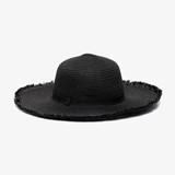 Dames strohoed zwart