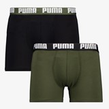 Puma Everyday Basic Boxer 2 pack groen zwart