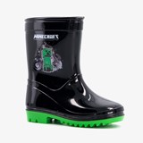 Minecraft kinder regenlaarzen zwart