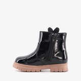 Meisjes chelsea boots met glitter konijn