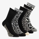 5 paar dames sokken met dierenprint