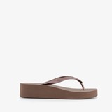 Dames teenslippers bruin