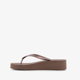 Dames teenslippers bruin