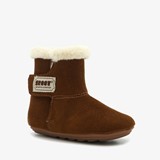 Groot leren babyschoenen bruin