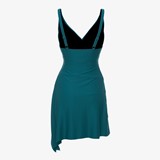 Voorgevormd dames badpakjurk petrol