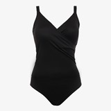 Osaga voorgevormd dames badpak met overslag zwart