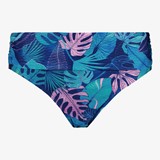 Dames bikinibroekje met overslag print blauw