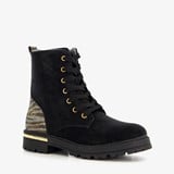 Meisjes veterboots met gouden details