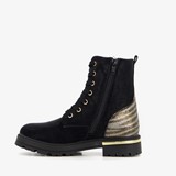 Meisjes veterboots met gouden details