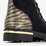 Meisjes veterboots met gouden details