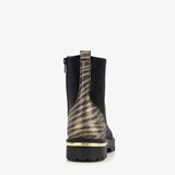 Meisjes veterboots met gouden details