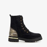 Meisjes veterboots met gouden details