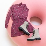 Meisjes veterboots van imitatiesuède