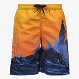 Osaga jongens zwemshort met surf print oranje