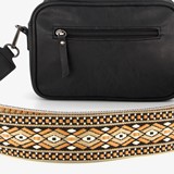 Tas zwart met print schouderhengsel