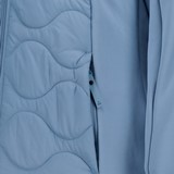 Gewatteerde dames softshell jas blauw