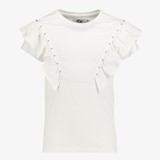 Meisjes T-shirt met ruches wit