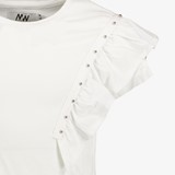 Meisjes T-shirt met ruches wit
