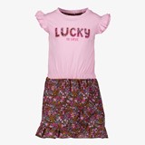 Meisjes jurk met scrunchie bloemenprint