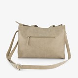 Dames handtas beige met croco reliëf