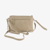 Dames schoudertas taupe met croco