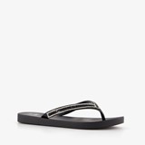 Dames slippers met strass steentjes zwart