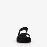 Dames sandalen met plateauzool zwart