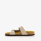 Leren dames bio slippers beige