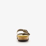 Leren dames bio slippers beige