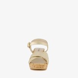 Dames sandalen met hak goud