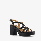 Blue Box dames sandalen met hak zwart