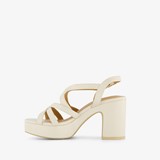 Dames sandalen met hak beige