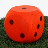 Dobbelsteen bal soft rood 16x16 cm