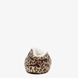 Dames spaanse sloffen met luipaardprint