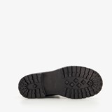 Leren meisjes veterboots zwart