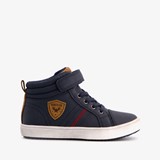 Hoge jongens sneakers bruin blauw