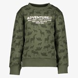 Unsigned jongens sweater met bosdieren groen