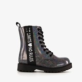 Meisjes veterboots zwart met glitters