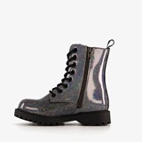 Meisjes veterboots zwart met glitters