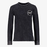Jongens shirt zwart met acid wash