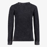 Jongens shirt zwart met acid wash