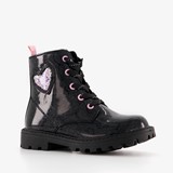 Blue Box meisjes lak veterboots zwart met glitters