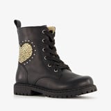 TwoDay leren meisjes veterboots zwart