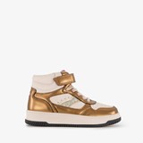 Hoge meisjes sneakers beige goud