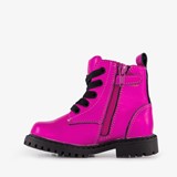 Leren meisjes veterboots roze